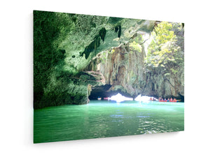 Poly Canvas Print - Caves