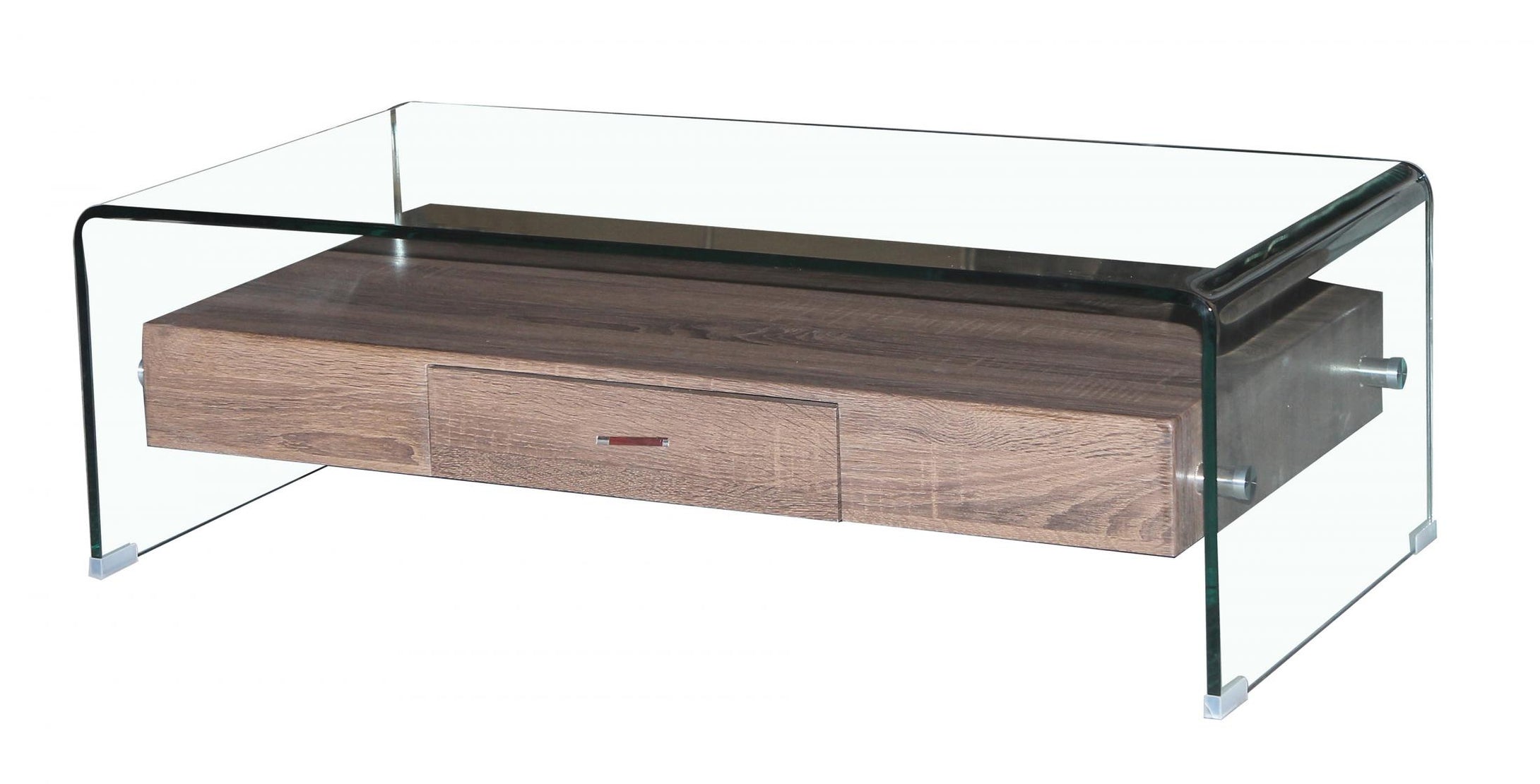 Angola Clear Coffee Table with Drawer