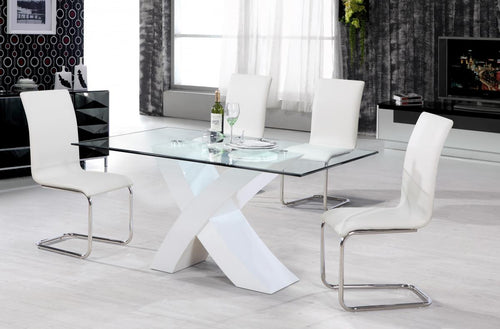 Arizona High Gloss Dining Chair Chrome