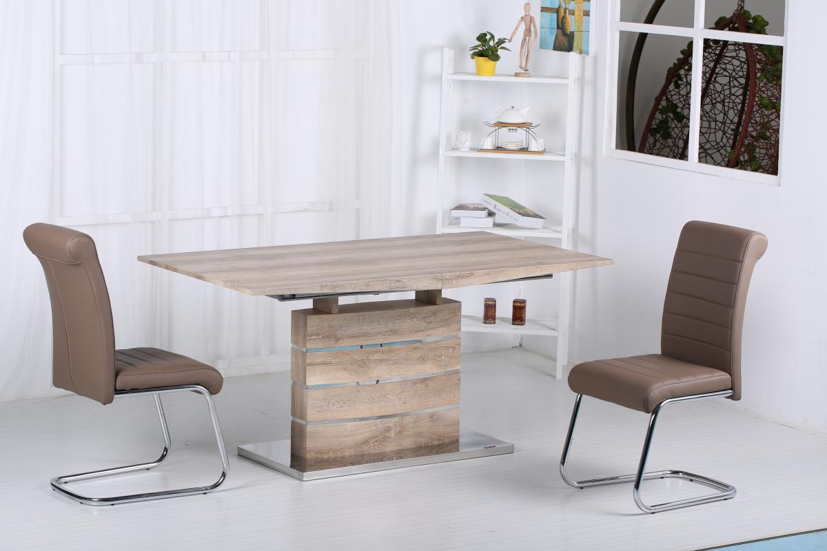 Astra Extending Dining Table with Stainless Steel Base