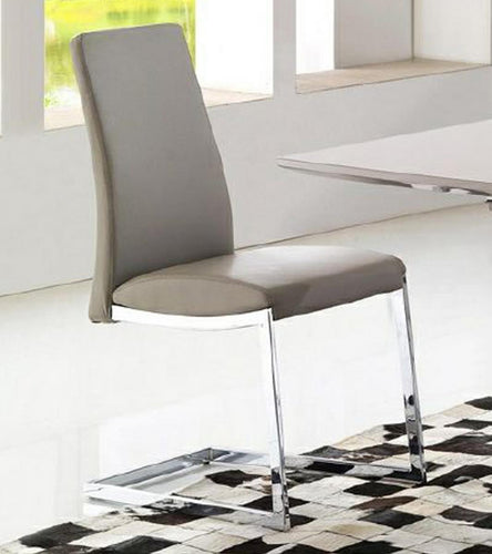 Azore PU Chairs Chrome & Cappuccino (2s)