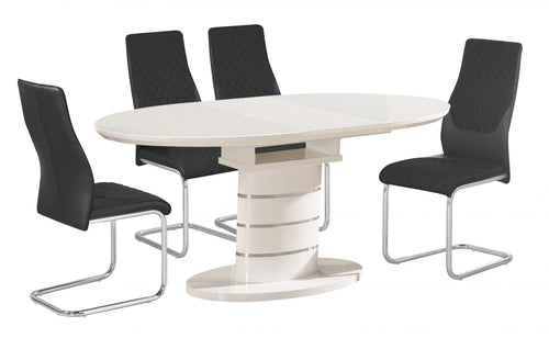 Bearwood PU Chairs Chrome & Black (2s)