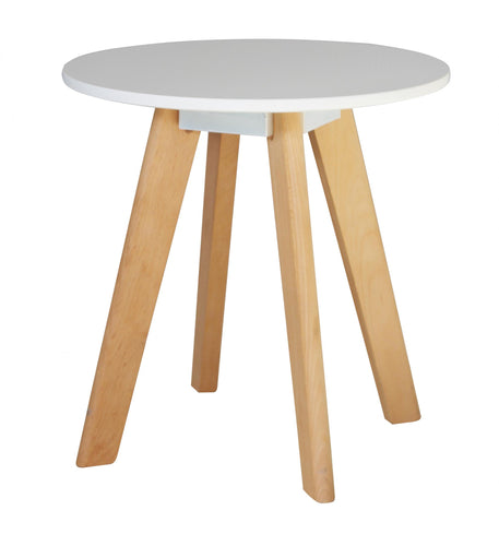 Belgium Round Lamp Table White