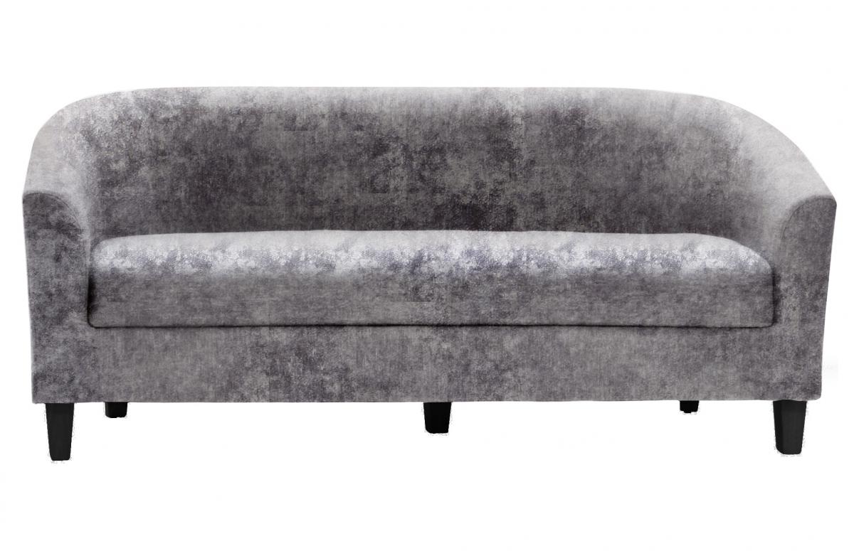 Claridon 3 Seater Sofa Crushed Velvet Silver