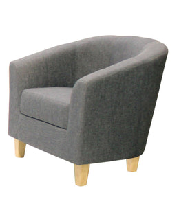 Claridon 1 Seater Sofa Linen Fabric Dark Grey