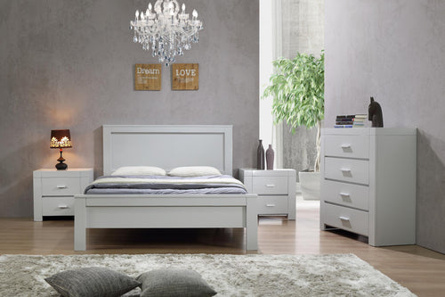 California King Size Bed Grey