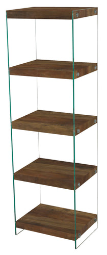 Charter Large Storage Unit Oak Effect & Glass Sides
