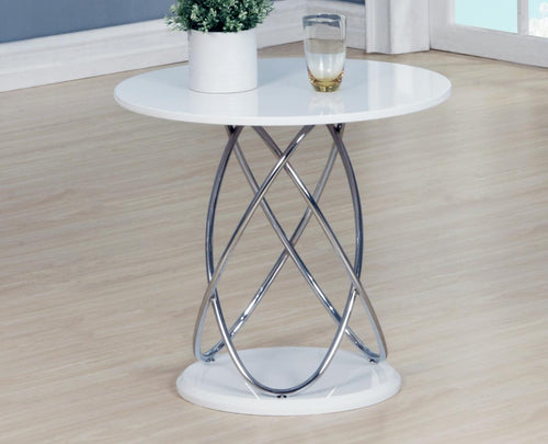 Eclipse White High Gloss Lamp Table