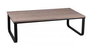 Felix Coffee Table Natural with Metal Black Painted Legs