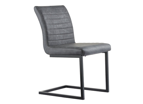 Finch Vintage Black PU Chairs & Matt Black Legs (2s)