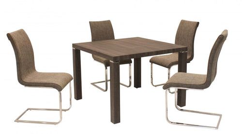 Finley PU Chairs Chrome & Brown