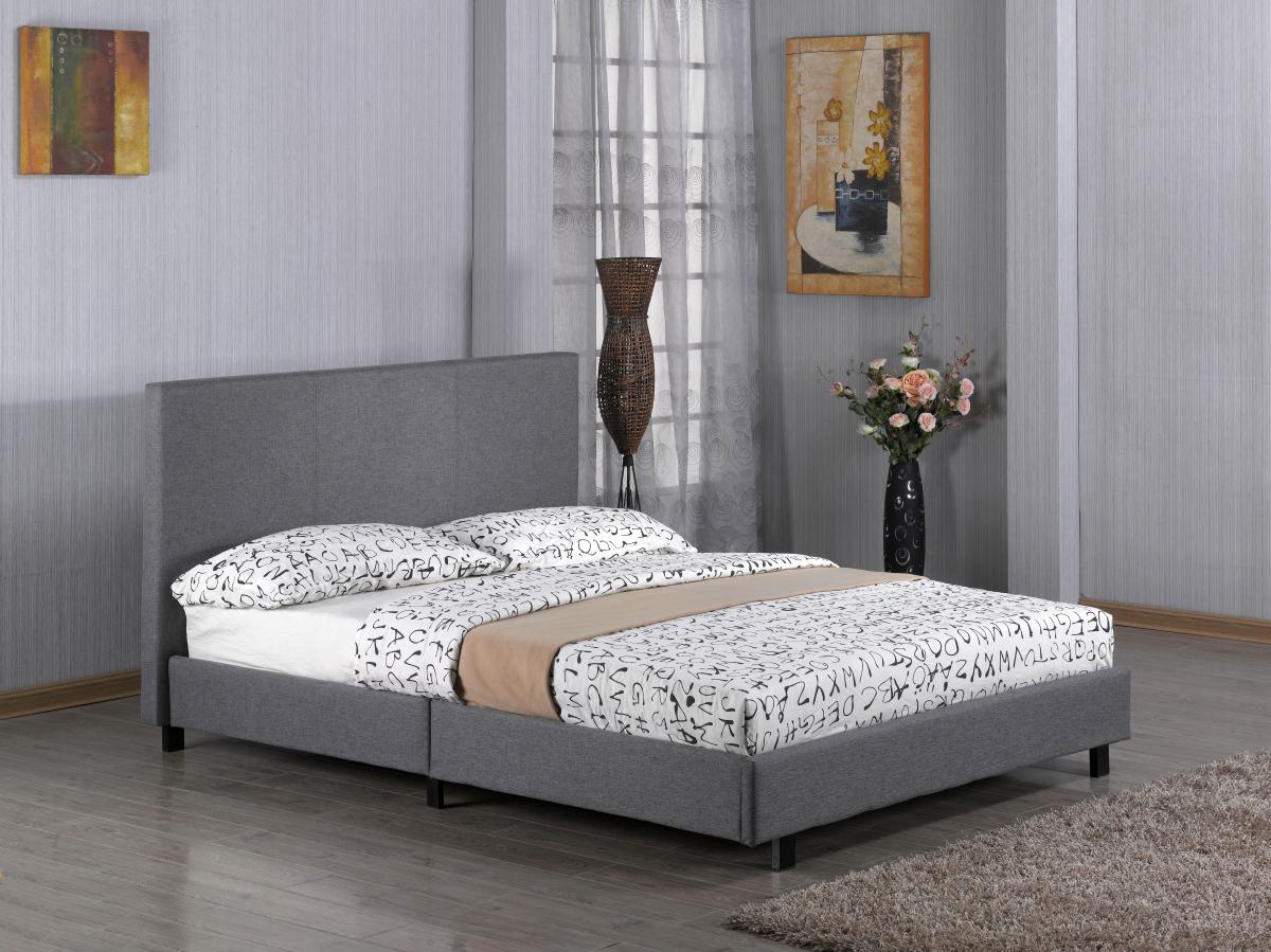 Fusion Fabric Double Bed Grey
