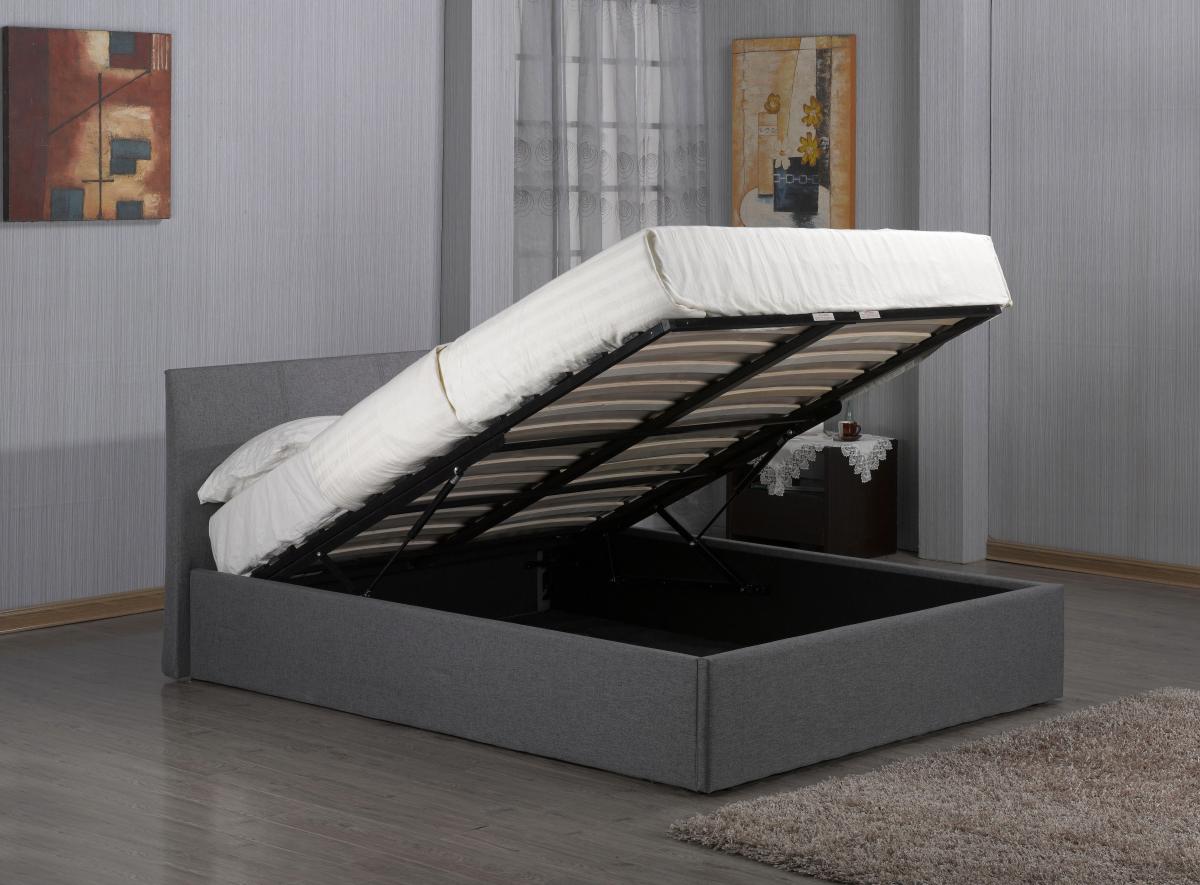 Fusion Fabric Storage Single Bed Grey