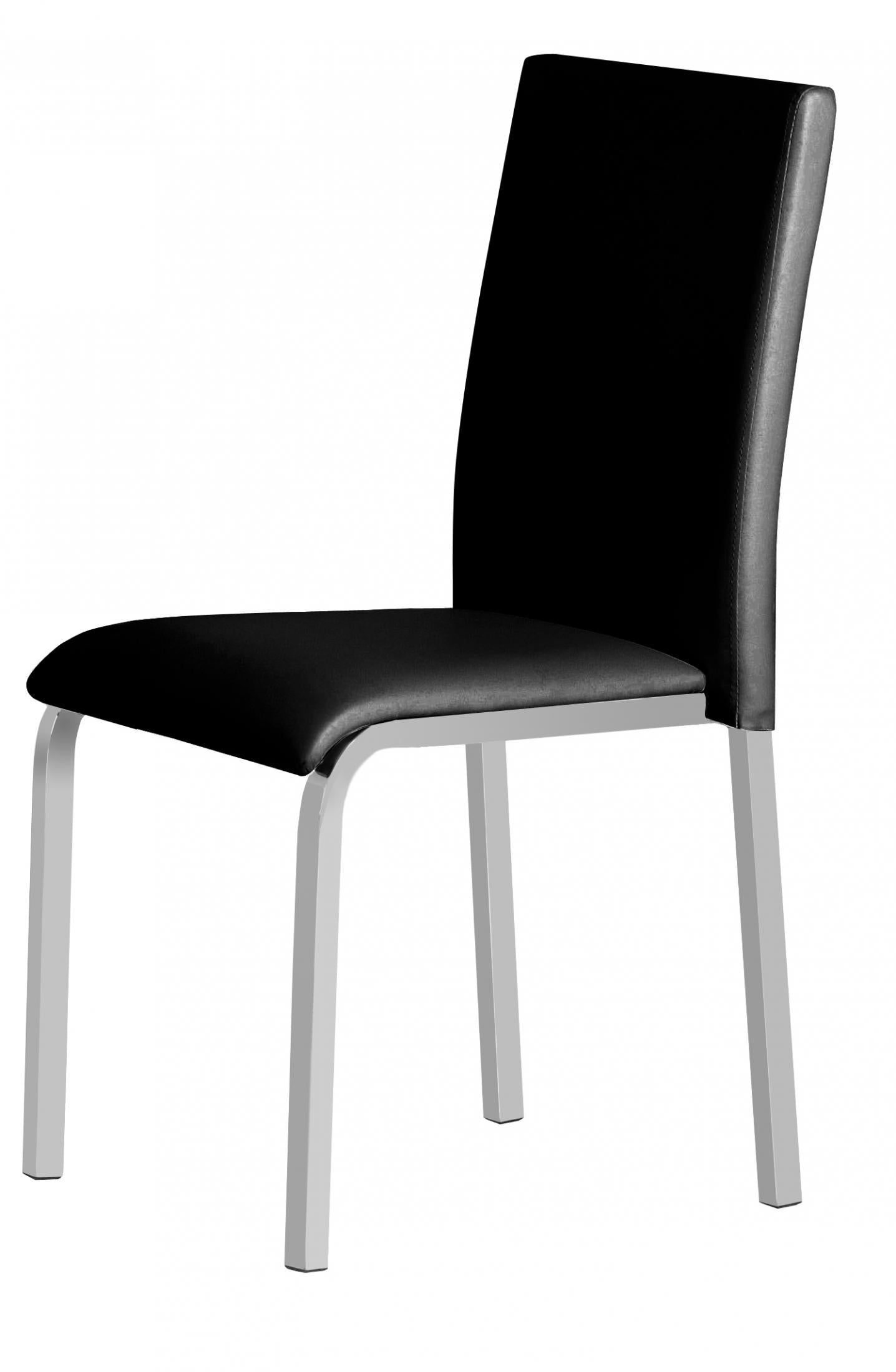 Gamma PVC Chair Black & Chrome