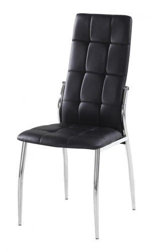 Georgia PU Chairs Chrome & Black (2s)