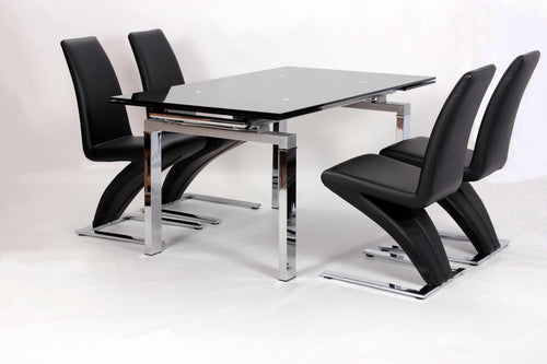 Highgrove Extending Dining Set 4 Ankara Chairs