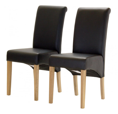 Havana PU Chair with Oak Legs