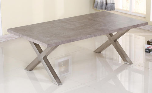 Helix Coffee Table Stone & Brushed Stainless Steel