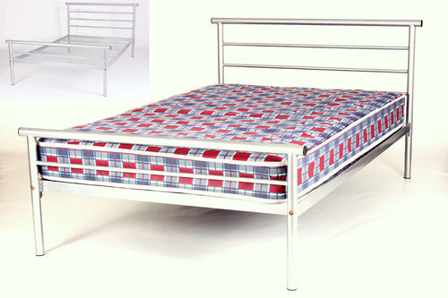Hercules Contract Metal Bed Single Silver