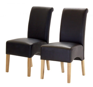 Hilton PU Chair with Oak Legs
