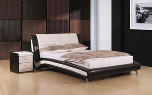 Holborn PU King Size Bed Black & White