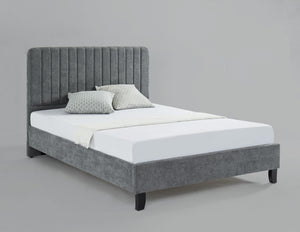 Livingstone Fabric King Size Bed Grey