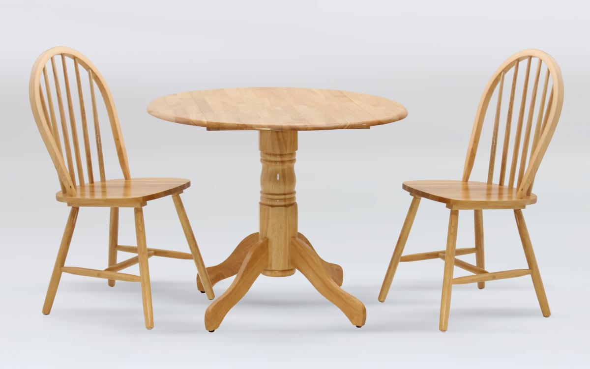 Madison Drop Leaf Dining Set with 2 Chairs Natural