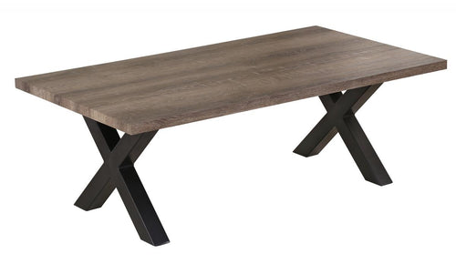 Manhattan Coffee Table Natural with Black Metal Legs