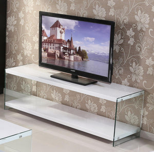 Marco White High Gloss & Glass TV Unit