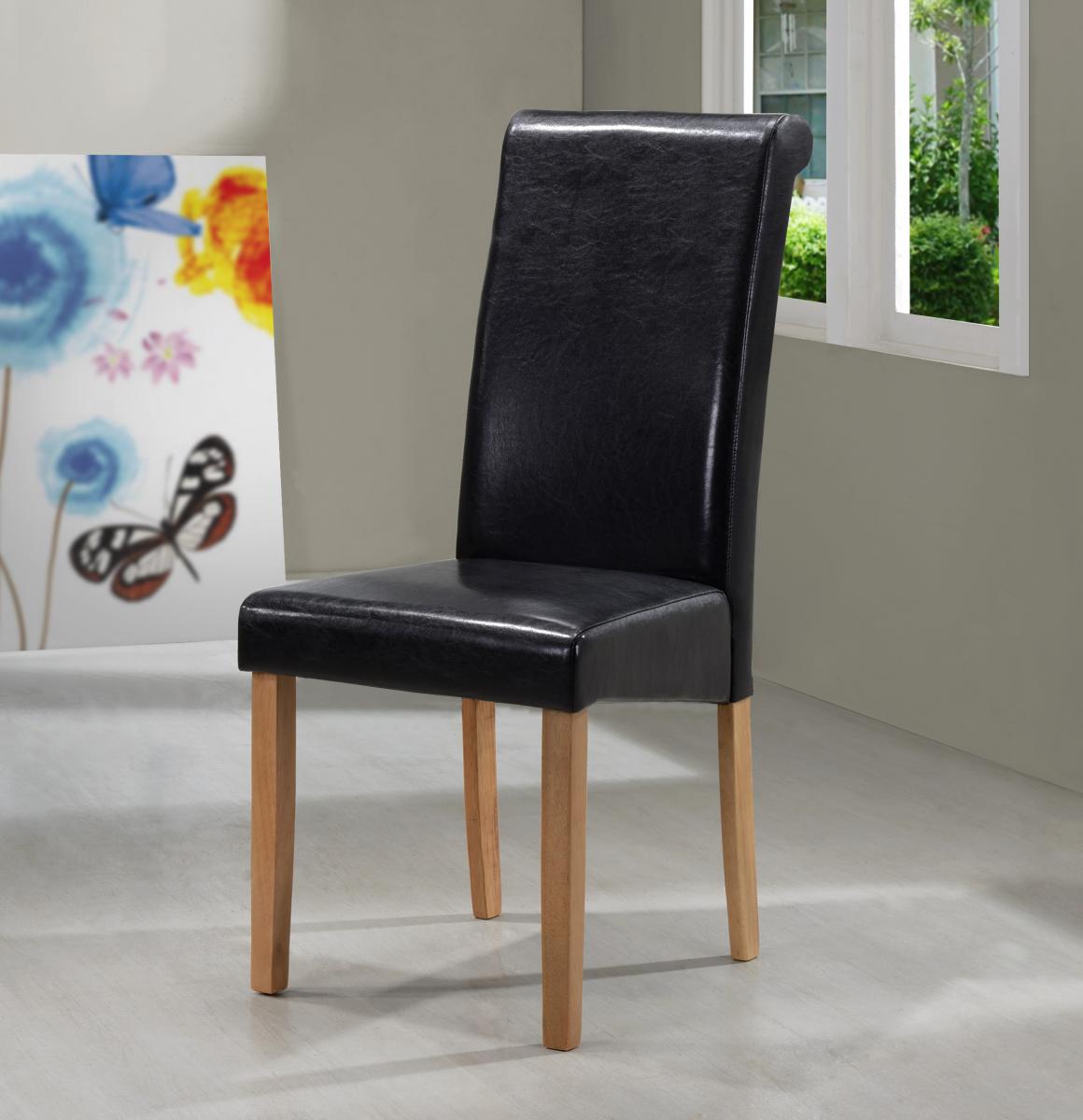 Marley PU Solid Rubberwood Chair