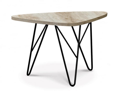 Mersey Coffee Table Natural with Black Metal Legs