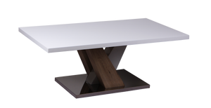Mindy High Gloss Coffee Table White & Natural