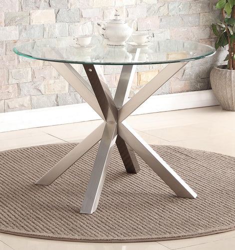 Nelson Dining Table with Brushed Stainless Steel