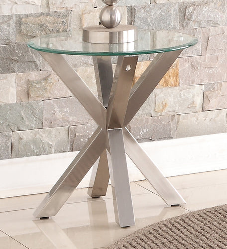Nelson Lamp Table with Brushed Stainless Steel