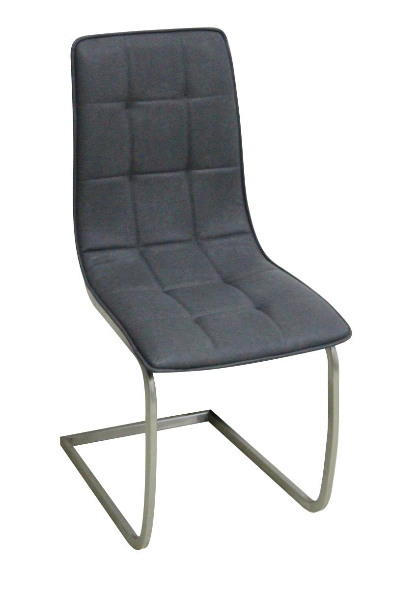 Olivia PU Chairs Chrome & Grey