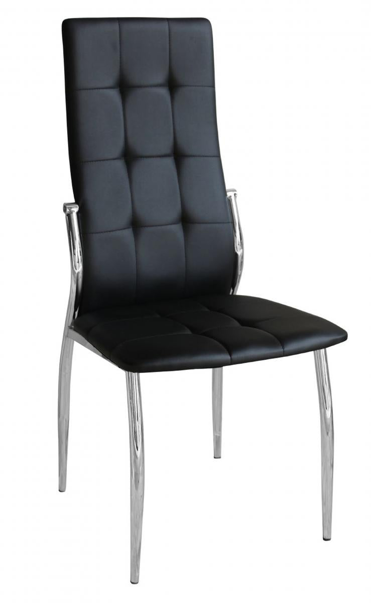 Oyster PU Chairs Black & Chrome