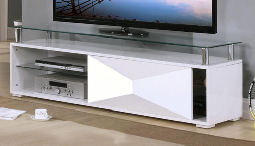 Rowley White High Gloss TV Cabinet