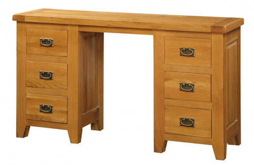 Acorn Solid Oak Dressing Table 6 Drawers