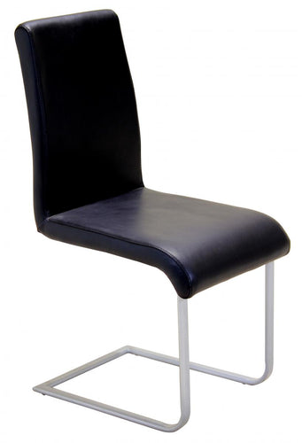 Aspen Chair Black PVC & Silver