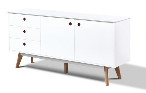 Belgium Sideboard White 2 Doors & 3 Drawers