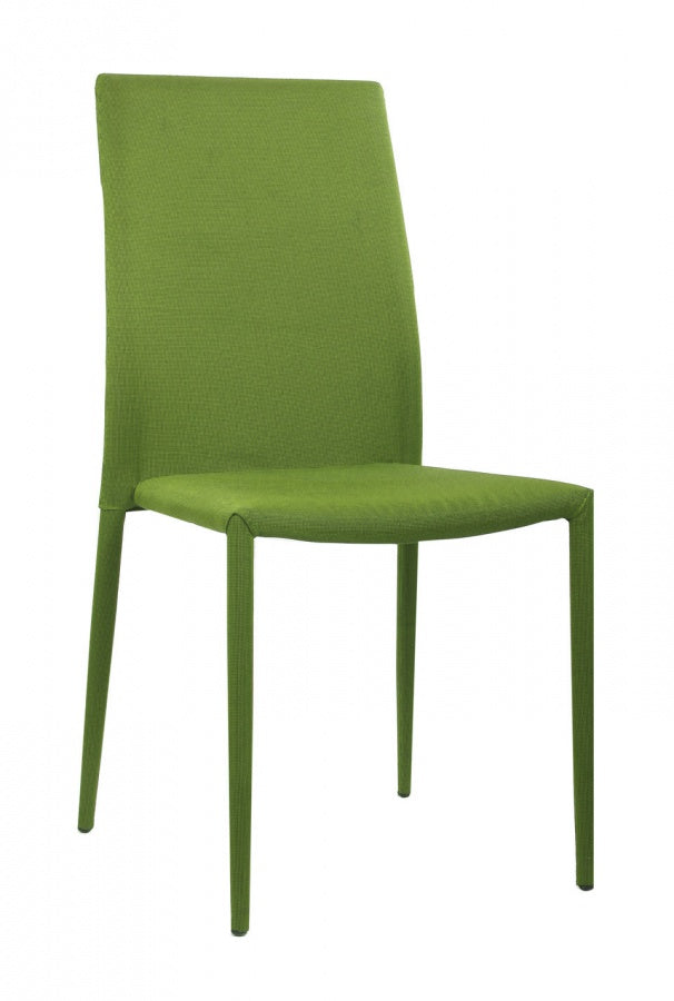 Chatham Fabric Chair Green with Green Metal Legs