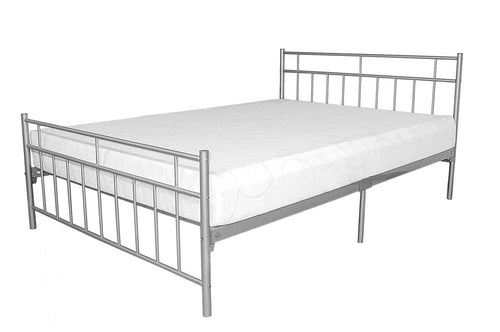 Davina Metal Bed Double Silver