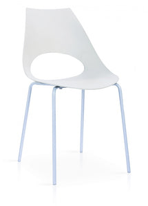 Orchard Plastic (PP) Chairs White with Metal Legs Chrome