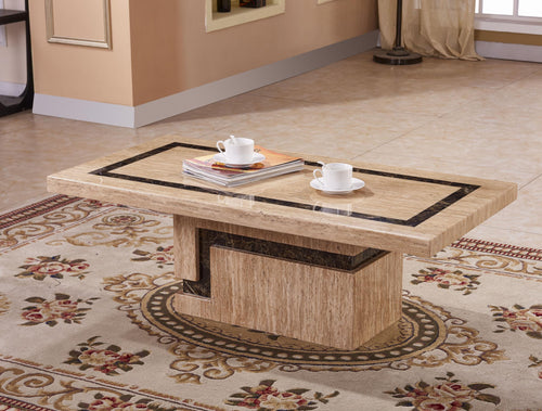Potenza Marble Coffee Table with Marble Base