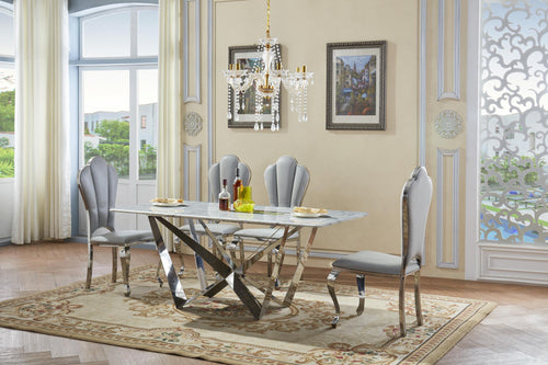 Sardinia Marble Dining Set with 6 Chairs