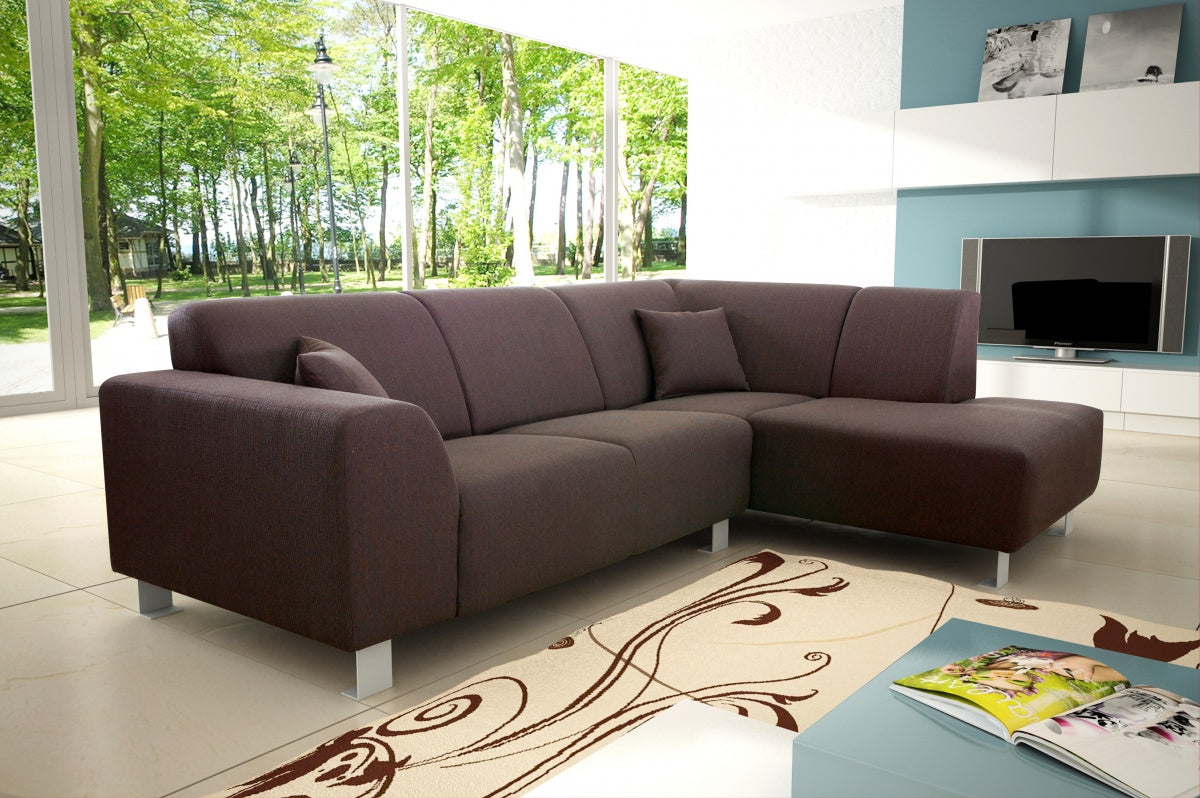 Trend Corner Sofa Fabric Brown