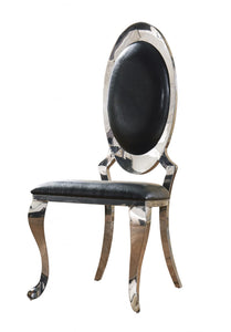 Vasto Dining Chair Stainless Steel & PU Black